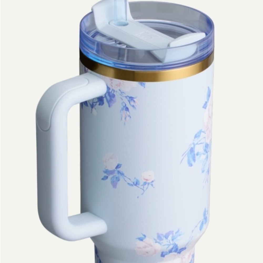 Stanley X LoveShackFancy Blue Floral Tumbler with Straw - Picture 4 of 6